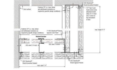 2-Hour Rated Assembly - Horizontal Membrane or Duct Enclosure